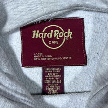 Load image into Gallery viewer, Hard Rock Cafe "Barcelona" Classic Souvenir Logo Graphic Grey Pullover Hoodie
