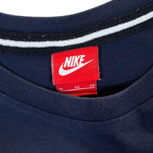 Load image into Gallery viewer, NIKE AIR Embroidered Big Logo Spellout Colour Block Blue T-Shirt
