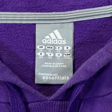 Load image into Gallery viewer, Early 00&#39;s ADIDAS Classic Embroidered Mini Logo Three Stripe Purple Pullover Hoodie
