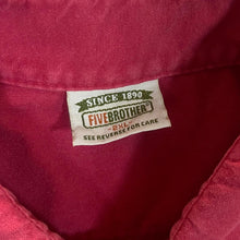Load image into Gallery viewer, Vintage Five Brother Classic Red Long Sleeve Heavy Cotton Shirt
