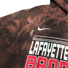 Load image into Gallery viewer, NIKE &quot;Lafayette-Jefferson Bronchos&quot; College Sports Graphic Bleach Tie Dye Pullover Hoodie
