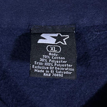 Load image into Gallery viewer, Vintage Starter Embroidered Big Spellout Navy Blue 1/4 Zip Pullover Sweatshirt
