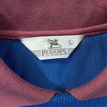 Load image into Gallery viewer, Vintage 90&#39;s PEGASUS Colour Block Striped Collared Sweatshirt
