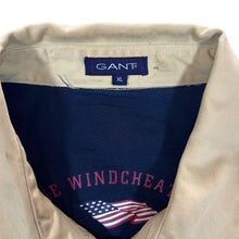 Load image into Gallery viewer, GANT USA &quot;The Windcheater&quot; Classic Mini Logo Beige Zip Bomber Jacket
