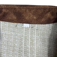 Load image into Gallery viewer, Beige White Check Contrast Brown Trim Long Sleeve Flannel Shirt
