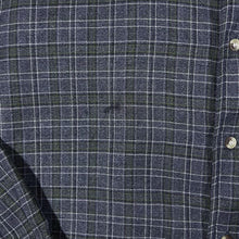 Load image into Gallery viewer, Vintage Multiblu Grey Green Plaid Check Long Sleeve Flannel Shirt
