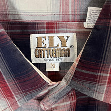 Load image into Gallery viewer, Vintage Ely Cattleman Cowboy Western Plaid Check Popper Long Sleeve Shirt
