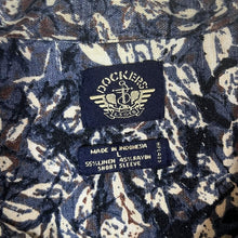 Load image into Gallery viewer, Vintage Dockers Floral Abstract Patterned Linen Rayon Blend Short Sleeve Shirt
