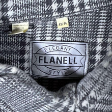 Load image into Gallery viewer, Vintage Elegant Flanell Style Grey White Plaid Check Long Sleeve Cotton Flannel Shirt

