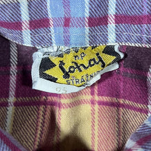Load image into Gallery viewer, Vintage Johaj Pink Brown Beige White Plaid Check Long Sleeve Cotton Flannel Shirt
