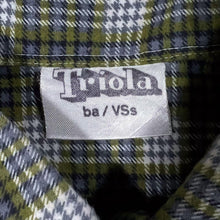 Load image into Gallery viewer, Vintage Triola Green White Blue Plaid Check Long Sleeve Cotton Flannel Shirt

