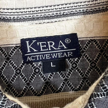 Load image into Gallery viewer, Vintage K'ERA ACTIVEWEAR Patterned Striped Short Sleeve Flannel Shirt
