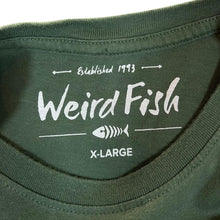 Load image into Gallery viewer, WEIRD FISH &quot;Responsibly Sauced&quot; Novelty Spellout Cartoon Graphic Green T-Shirt
