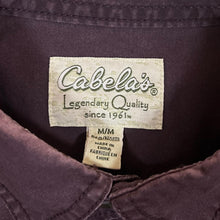 Load image into Gallery viewer, Vintage Cabela&#39;s Classic Maroon-Brown Cotton Long Sleeve Shirt

