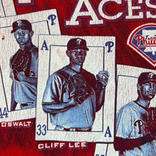 Load image into Gallery viewer, Majestic MLB PHILADELPHIA PHILLIES &quot;Phour Aces&quot; Baseball Graphic T-Shirt

