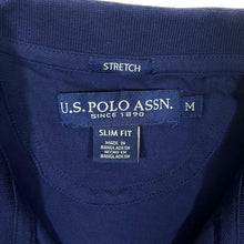 Load image into Gallery viewer, U.S. POLO ASSN. &quot;Slim Fit&quot; Embroidered Logo Navy Blue Short Sleeve Polo Shirt
