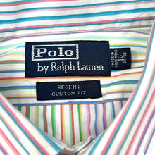 Load image into Gallery viewer, POLO RALPH LAUREN “Regent Custom Fit” Rainbow Multi Colour Striped Long Sleeve Shirt

