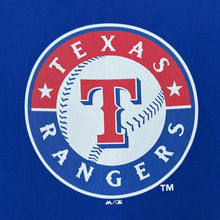 Load image into Gallery viewer, MLB Texas Rangers Big Logo Spellout Baseball Graphic Blue T-Shirt
