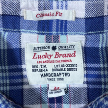 Load image into Gallery viewer, Lucky Brand "Classic Fit" Cowboy Western Plaid Check Long Sleeve Popper Cotton Shirt
