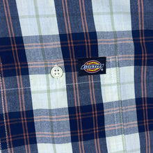Load image into Gallery viewer, Dickies Classic Blue Red White Plaid Check Short Sleeve Button-Up Shirt
