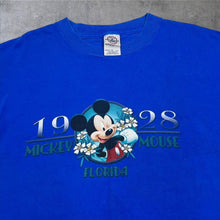 Load image into Gallery viewer, Delta Disney “Florida” Mickey Mouse Character Profile Souvenir Graphic Blue T-Shirt
