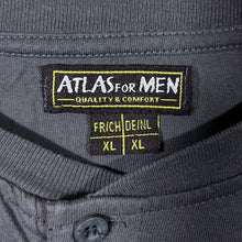 Load image into Gallery viewer, Atlas For Men "Arizona Legend" Biker Graphic Grey Long Sleeve Henley Button T-Shirt
