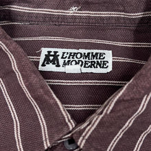 Load image into Gallery viewer, Vintage 90’s L’HOMME MODERNE Classic Striped Long Sleeve Cotton Flannel Shirt
