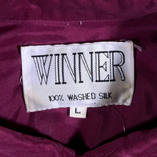 Load image into Gallery viewer, Vintage 90's Winner Classic Burgundy Red 100% Silk Short Sleeve Shirt
