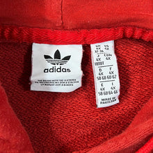 Load image into Gallery viewer, ADIDAS Classic Big Trefoil Logo Spellout Graphic Red Pullover Hoodie

