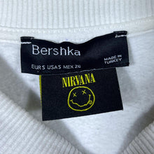 Load image into Gallery viewer, Bershka x Nirvana Grunge Alternative Rock Music Band White Sweatshirt
