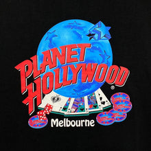 Load image into Gallery viewer, Vintage 90’s Planet Hollywood “Melbourne” Souvenir Spellout Graphic Black T-Shirt
