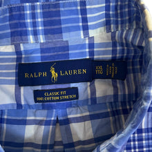 Load image into Gallery viewer, Ralph Lauren &quot;Classic Fit&quot; Blue White Check Long Sleeve Button-Up Cotton Shirt
