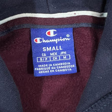 Load image into Gallery viewer, CHAMPION Big Embroidered Logo Spellout Colour Block Striped Pullover Hoodie
