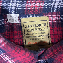 Load image into Gallery viewer, Vintage J.Explorer Red Navy White Plaid Check Long Sleeve Cotton Flannel Shirt
