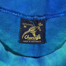 Load image into Gallery viewer, Vintage Churinga "Hunter Dreaming" Australia Aboriginal Art Souvenir Tie Dye T-Shirt
