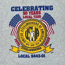 Load image into Gallery viewer, Bayside UNITED STEELWORKERS OF AMERICA “50 Years” Souvenir Graphic T-Shirt
