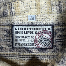 Load image into Gallery viewer, Vintage Globetrotter Crazy Abstract Patterned Long Sleeve Flannel Shirt
