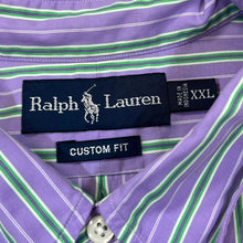 Load image into Gallery viewer, Vintage RALPH LAUREN &quot;Custom Fit&quot; Embroidered Mini Logo Multi Striped Short Sleeve Button-Up Shirt
