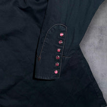 Load image into Gallery viewer, Vintage Stars &amp; Stripes Cowboy Western Black Brown Popper Long Sleeve Shirt
