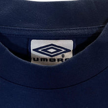 Load image into Gallery viewer, Early 00&#39;s Umbro Mini Logo Navy Blue Short Sleeve Cotton T-Shirt
