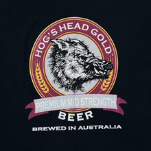 Load image into Gallery viewer, Vintage HOG’S HEAD GOLD BEER “Brewed In Australia” Beer Drinks Promo Graphic T-Shirt
