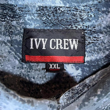 Load image into Gallery viewer, Vintage Ivy Crew Abstract Crazy Patterned Blue Grey Short Sleeve Shirt

