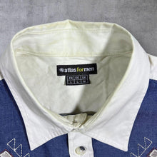Load image into Gallery viewer, Atlas For Men Cowboy Western Embroidered Native Panel Cream Long Sleeve Cotton Shirt
