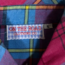 Load image into Gallery viewer, Vintage 90's ON THE ROAD Embroidered Floral Multi Plaid Check Hippy Long Sleeve Shirt
