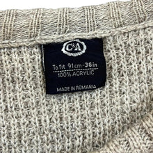 Load image into Gallery viewer, Vintage 90&#39;s C&amp;A Made In Romania Classic Beige Acrylic Knit Sweater Jumper

