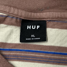 Load image into Gallery viewer, HUF Classic Embroidered Mini Pocket Logo Multi Striped Short Sleeve Cotton T-Shirt
