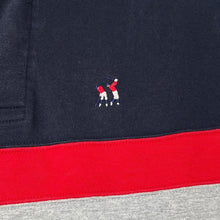 Load image into Gallery viewer, Vintage JEZEQUEL Colour Block Embroidered Mini Logo Long Sleeve Rugby Polo Shirt
