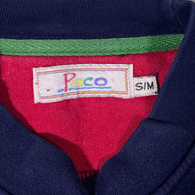 Load image into Gallery viewer, Vintage Paco Design &quot;Life In Colour&quot; Embroidered Spellout Navy Blue Crewneck Sweatshirt
