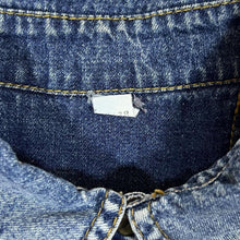 Load image into Gallery viewer, Vintage Cowboy Western Acid Wash Blue Denim Popper Long Sleeve Shirt
