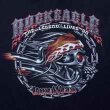 Load image into Gallery viewer, Vintage Rock Eagle "Ride Hard Die Fast" Gothic Biker Spellout Graphic Black T-Shirt
